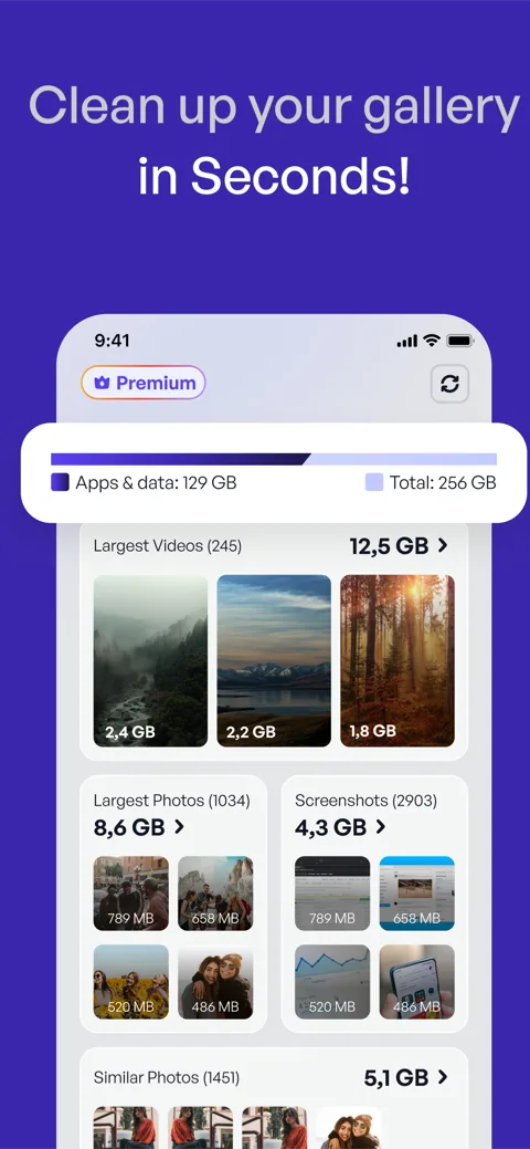 AI duplicate photo finder screen